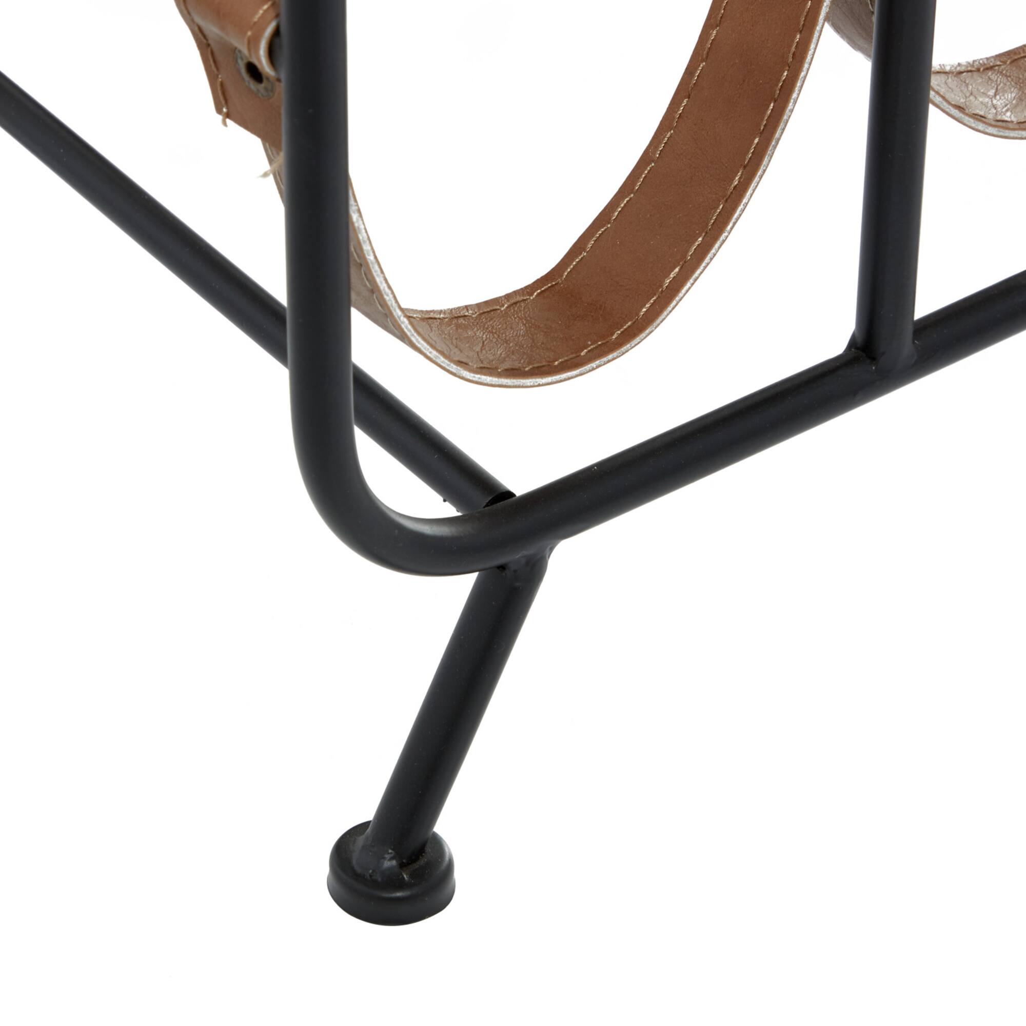 16" Black Metal Contemporary Wine Rack